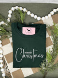 MERRY CHRISTMAS Embroidered T-shirt or Sweatshirt
