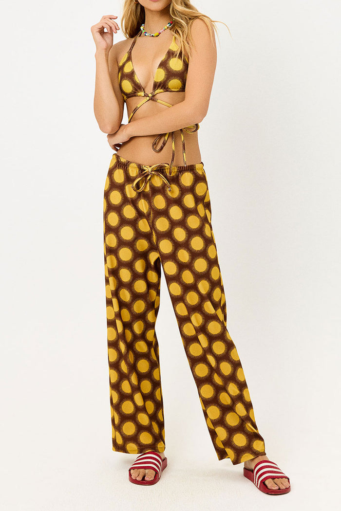 Michelle Golden Terry Wide Leg Pants