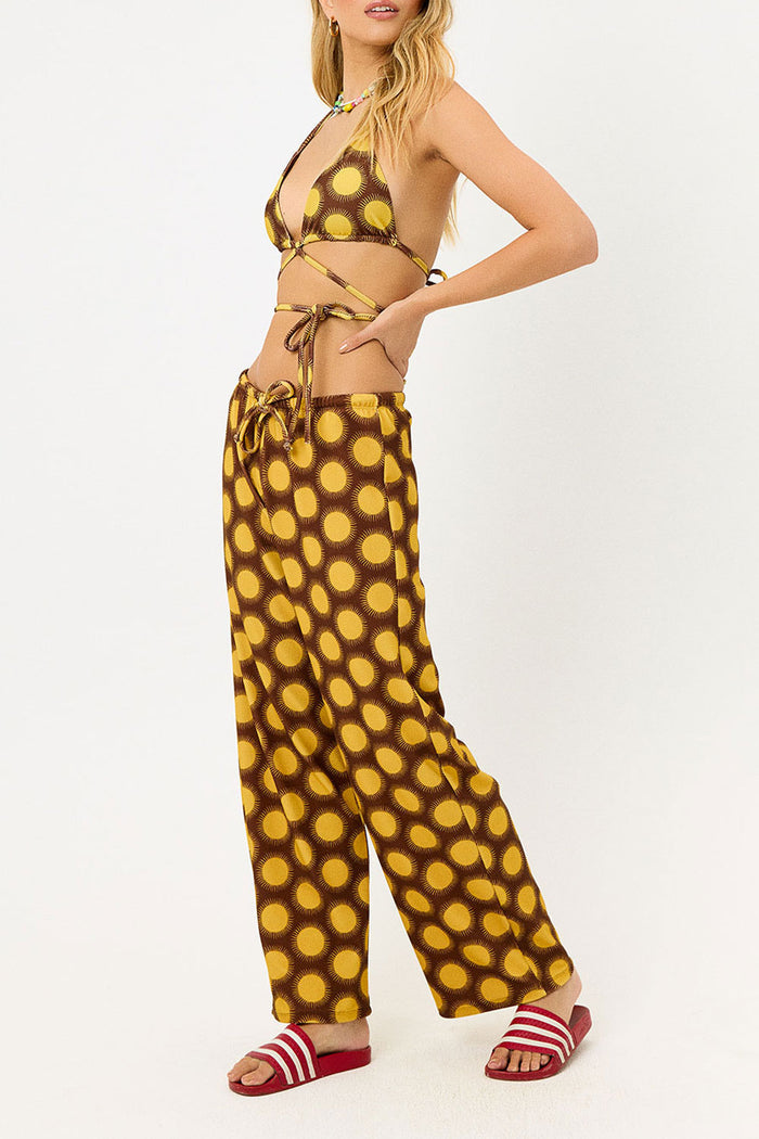 Michelle Golden Terry Wide Leg Pants