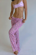 Molly Lace Up Chiffon Pants Fairytale