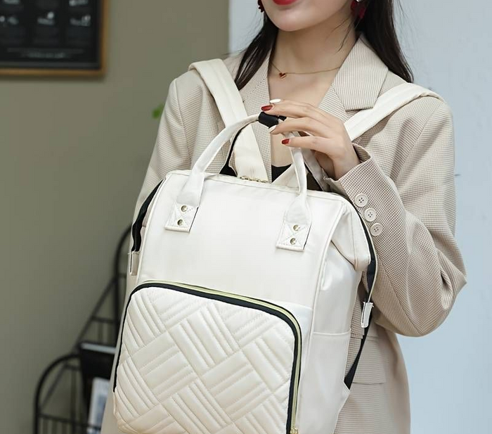 Mommy Shoulder Diaper Bag - White
