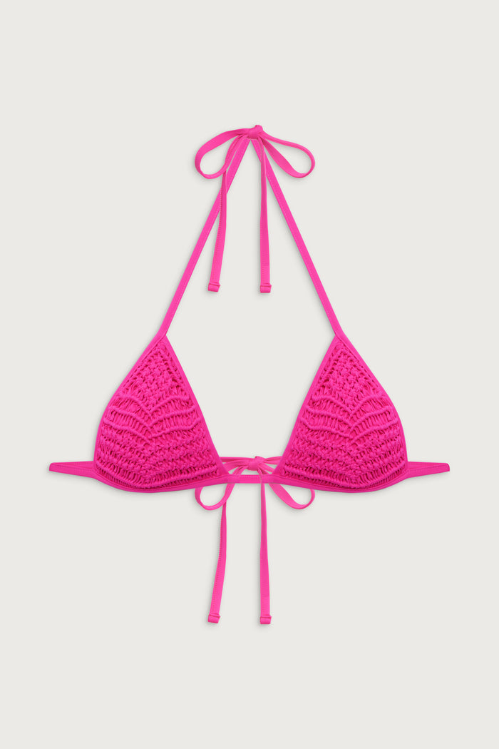Naia triangle halter bikini top sea star pink