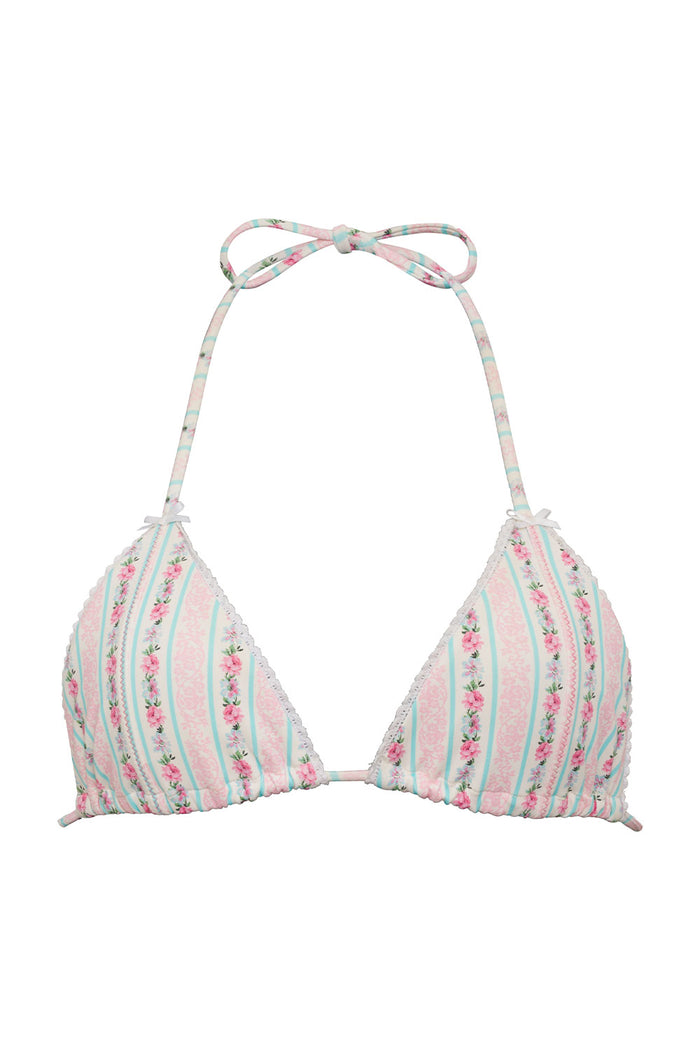 Nick Floral Triangle Bikini Top French Holiday