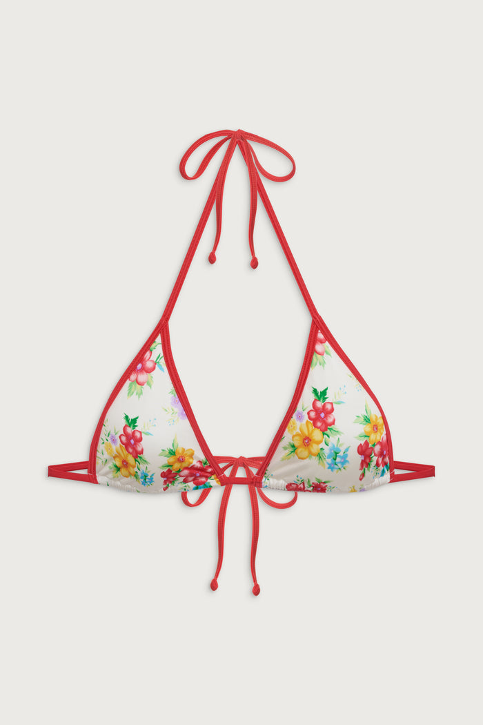 Nick shine triangle bikini top sweet hibiscus