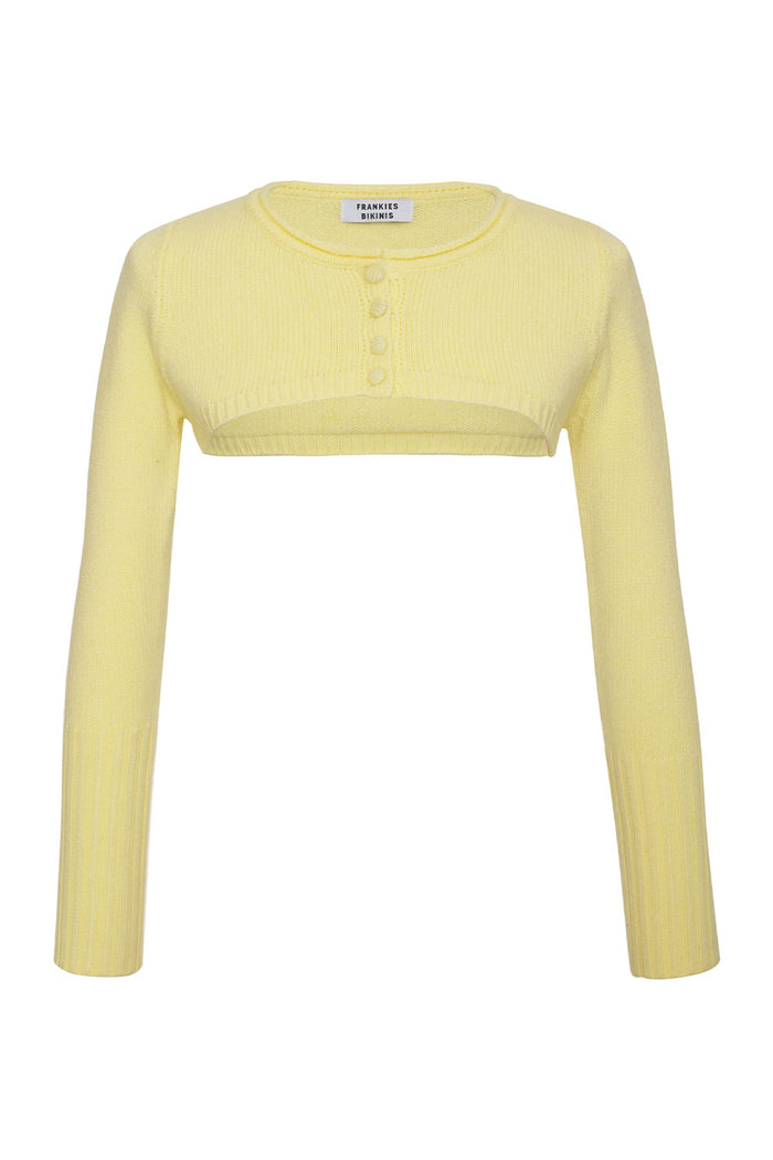 Nina Cloud Knit Shrug Top Honey Butter