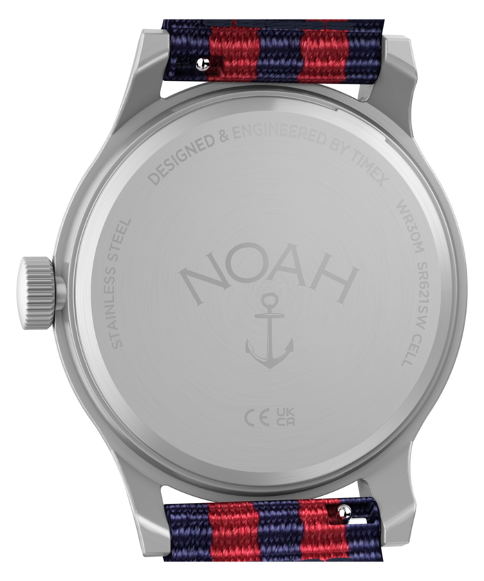 TWG069300 NOAH x Timex MK1 Anchor 36mm Fabric Strap Gift Set Caseback Image
