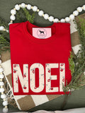 NOEL APPLIQUE Embroidered T-shirt or Sweatshirt