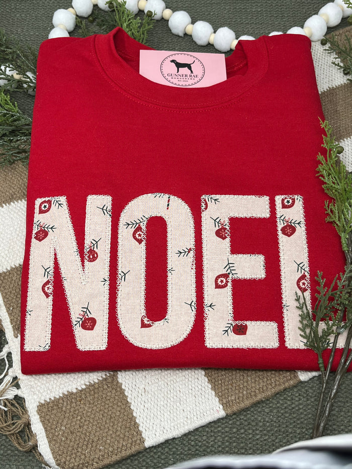 NOEL APPLIQUE Embroidered T-shirt or Sweatshirt