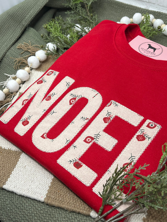 NOEL APPLIQUE Embroidered T-shirt or Sweatshirt