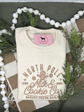 NORTH POLE MILK & COOKIE CO Embroidered T-shirt or Sweatshirt