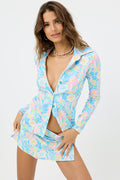 Nova Terry Sunshower Long Sleeve Button Up