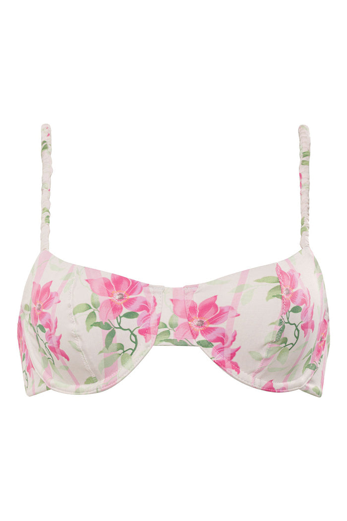 Pam Floral Underwire Bikini Top Tiger Lily