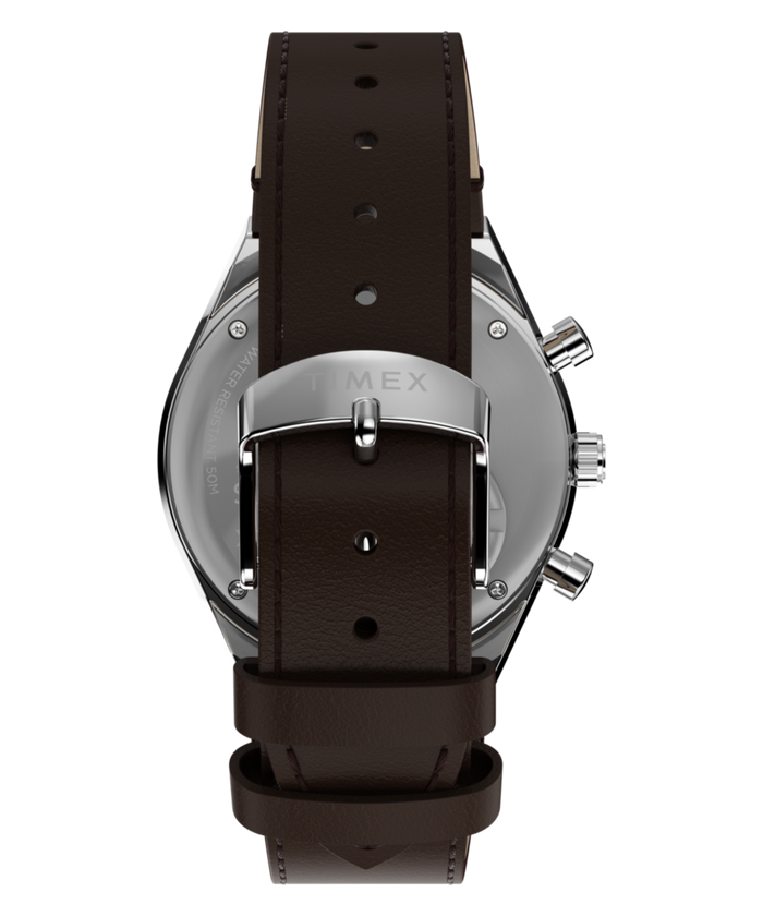 TW6A04400 Peanuts® x Q Timex Chronograph 40mm Leather Strap Watch Strap Image