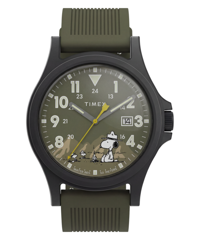 TW2Y84600 Peanuts® x Timex Expedition® Acadia 40mm Silicone Strap Watch   Primary Image