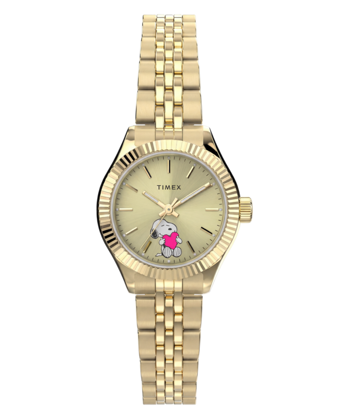 TW6A07400 Peanuts x Timex Legacy Mini Heart Hug 25mm Stainless Steel Bracelet Watch  Primary Image