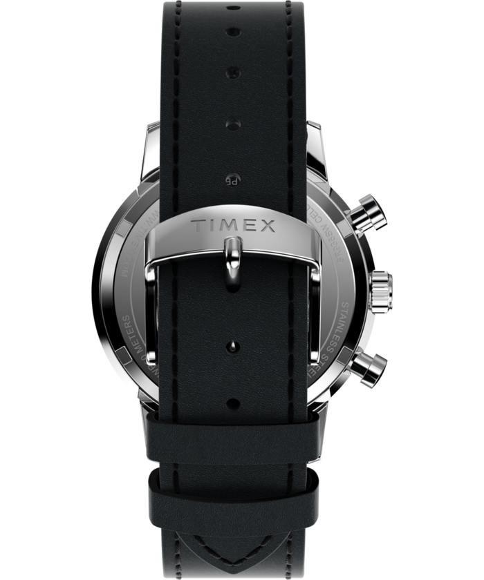 TW2Y48500 Peanuts® x Timex Marlin® Chronograph Joe Cool 40mm Leather Strap Watch Strap Image