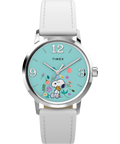 TW2Y68800 Peanuts® x Timex Marlin® Flower Dial 38mm Leather Strap Watch  Primary Image