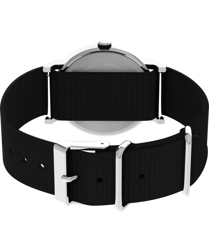 TW2Y11800 Peanuts® x Timex Van 38mm Fabric Strap Watch Caseback with Attachment Image