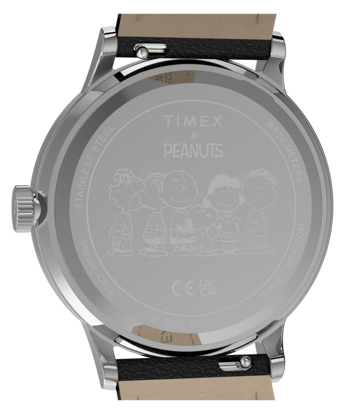 TW2Y85600 Peanuts® x Timex Waterbury Classic 40mm Leather Strap Watch  Caseback Image