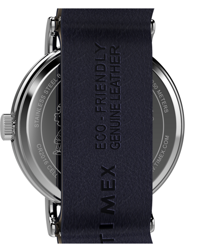 TW2Y84900 Peanuts® x Timex Weekender Astronomy 40mm Leather Strap Watch   Caseback Image