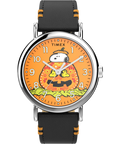 TW2Y12300 Peanuts® x Timex Weekender Pumpkin Dial 40mm Leather Strap Watch Primary Image