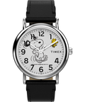 TW2Y31000 Peanuts® x Timex Weekender Snoopy Dancing 38mm Leather Strap Watch Primary Image