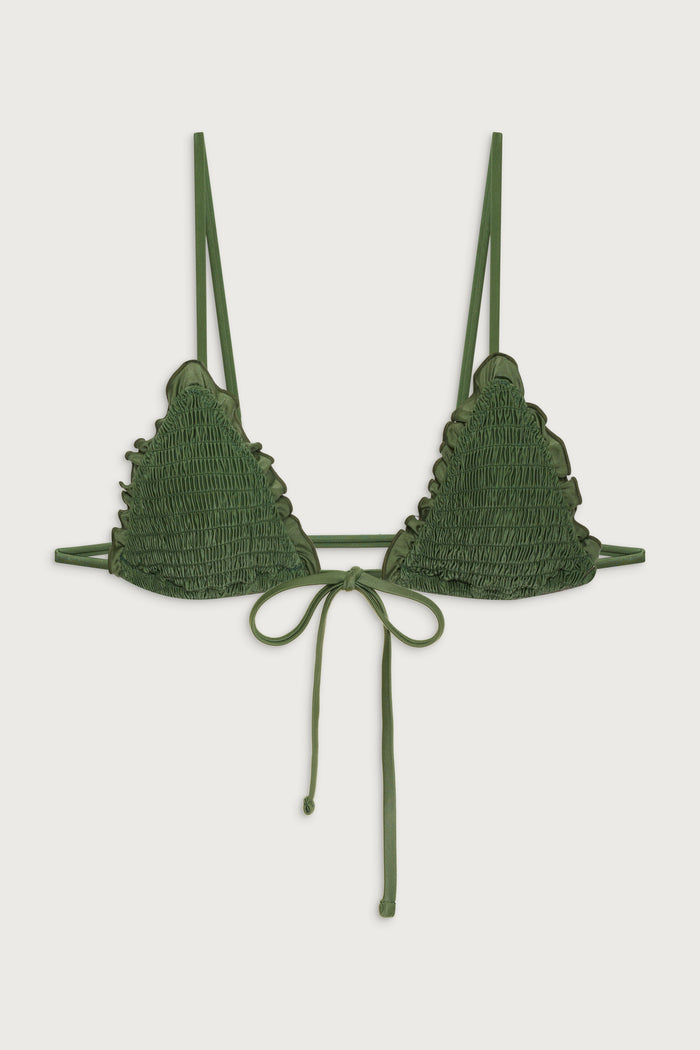 Penny shine triangle bikini top sea moss