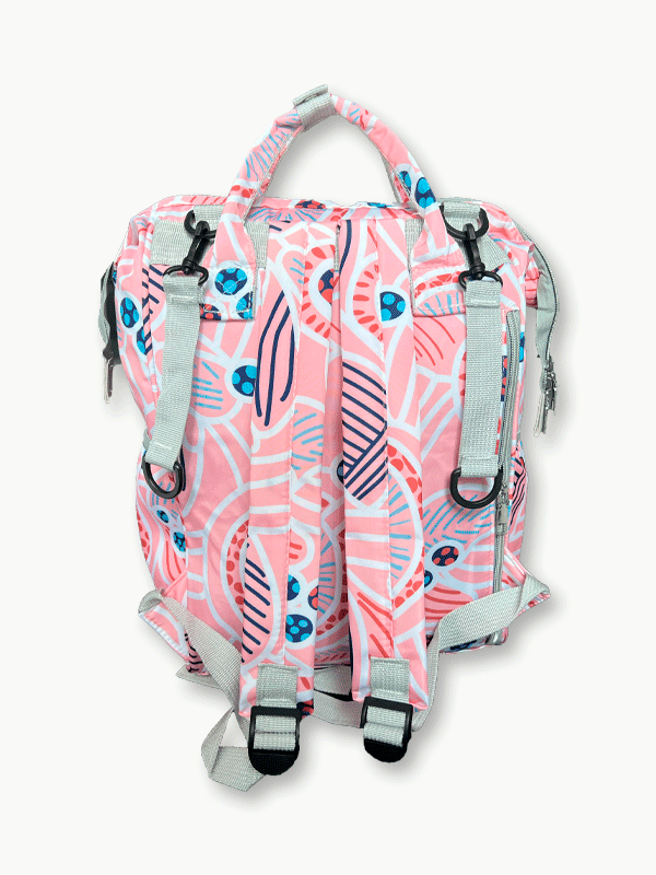 Pink Abstract Baby Diaper Bag