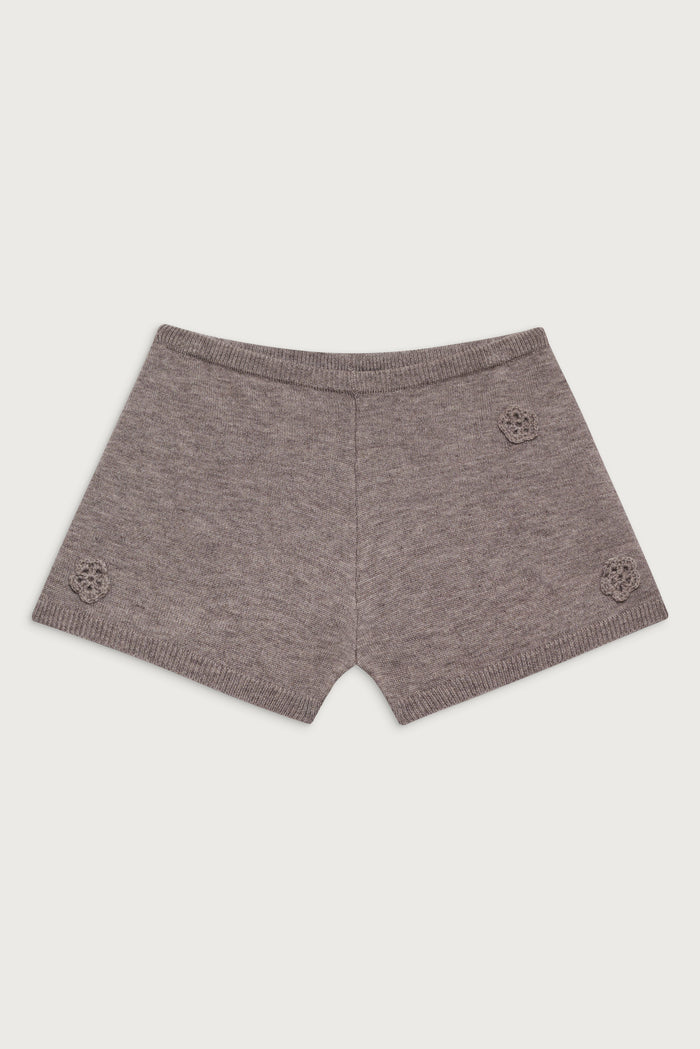 Providence cloud knit mini short dark pearl