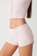 Providence cloud knit mini short rose quartz
