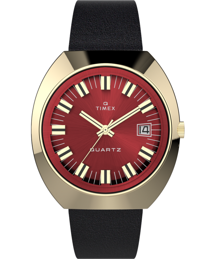TW2V25400 Q Timex 1972 Reissue 39mm Leather Strap Watch Primary Image