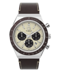 TW2Y88700 Q Timex Chronograph 40mm Leather Strap Watch Primary Image