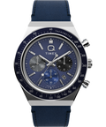 TW2Y36100 Q Timex® Chronograph 40mm Leather Strap Watch Primary Image