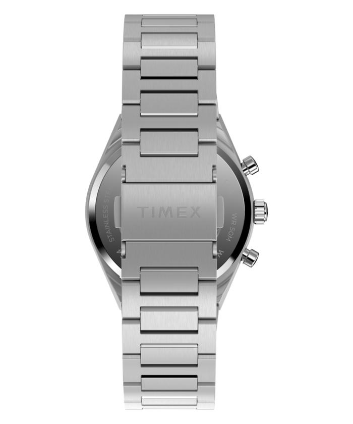 TW2Y92400 Q Timex Continental Chronograph 36mm Stainless Steel Bracelet Watch Strap Image