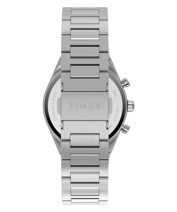 TW2Y93200 Q Timex Continental Chronograph 36mm Stainless Steel Bracelet Watch   Strap Image