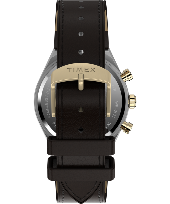 TW2Y56000 Q Timex Continental Chronograph 40mm Leather Strap Watch  Strap Image
