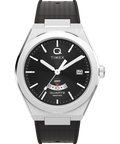 TW2Y24900 Q Timex Continental GMT 39mm Synthetic Rubber Watch  Primary Image