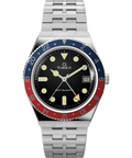TW2V38000 Q Timex GMT 38mm Stainless Steel Bracelet Watch Primary Image