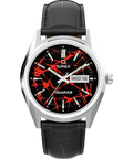 TW2Y55700 Q Timex Red Vega 1978 Reissue 38mm Leather Strap Watch Primary Image
