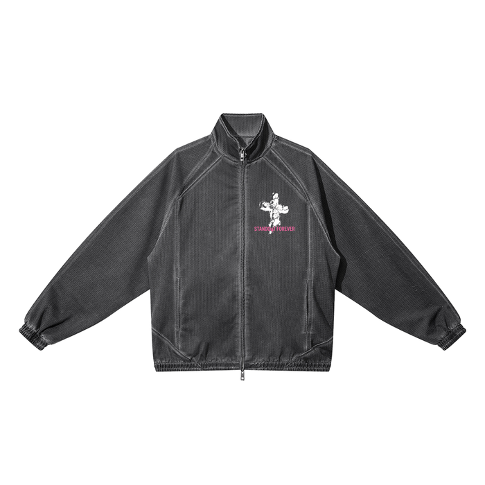 “Redeemz- It”  Unisex Vintage Wash Full Zip Mesh Jacket
