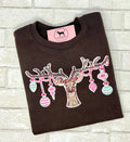 REINDEER ORNAMENTS SEQUIN PATCH T-shirt or Sweatshirt