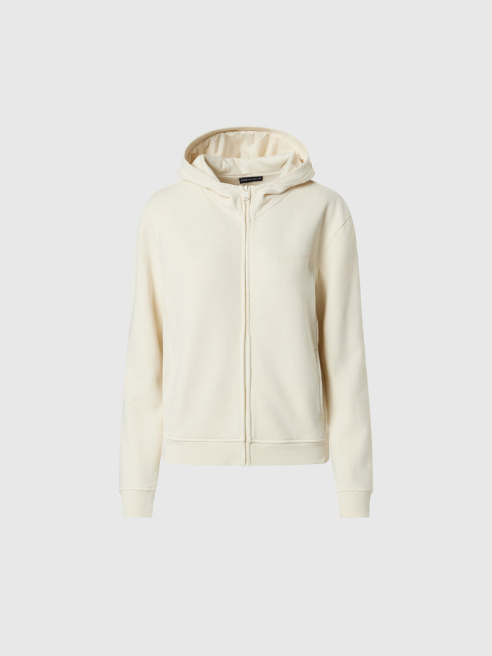 hover | Winter white | hooded-full-zip-sweatshirt-091366
