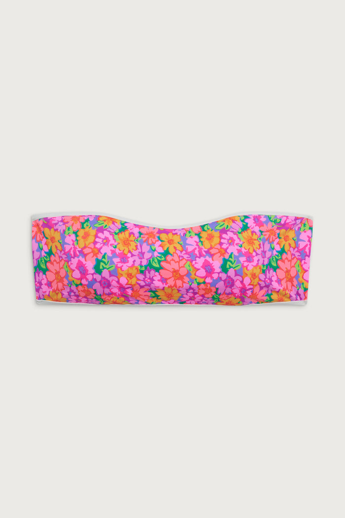 Rosabella floral bandeau bikini top daisy pond