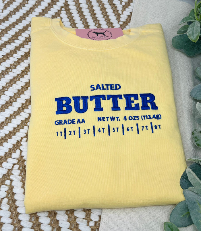 SALTED BUTTER Custom Embroidered T-shirt or Sweatshirt