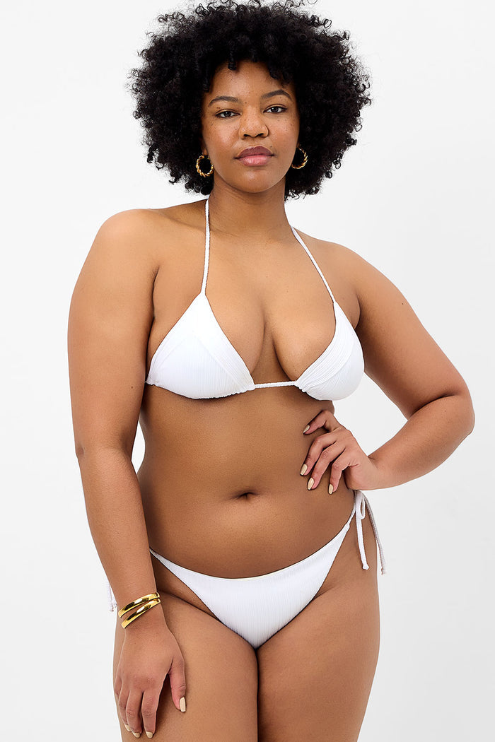 Sky Plissé String Bikini Top Optic WhiteSky Plissé String Bikini Triangle Top Optic White XL