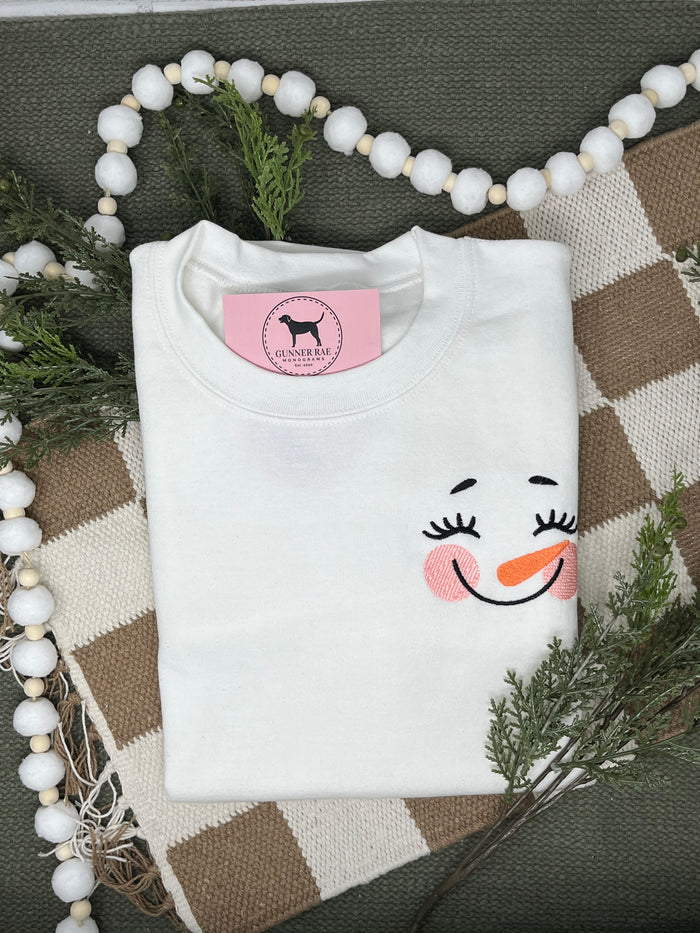 SNOWMAN Embroidered T-shirt or Sweatshirt