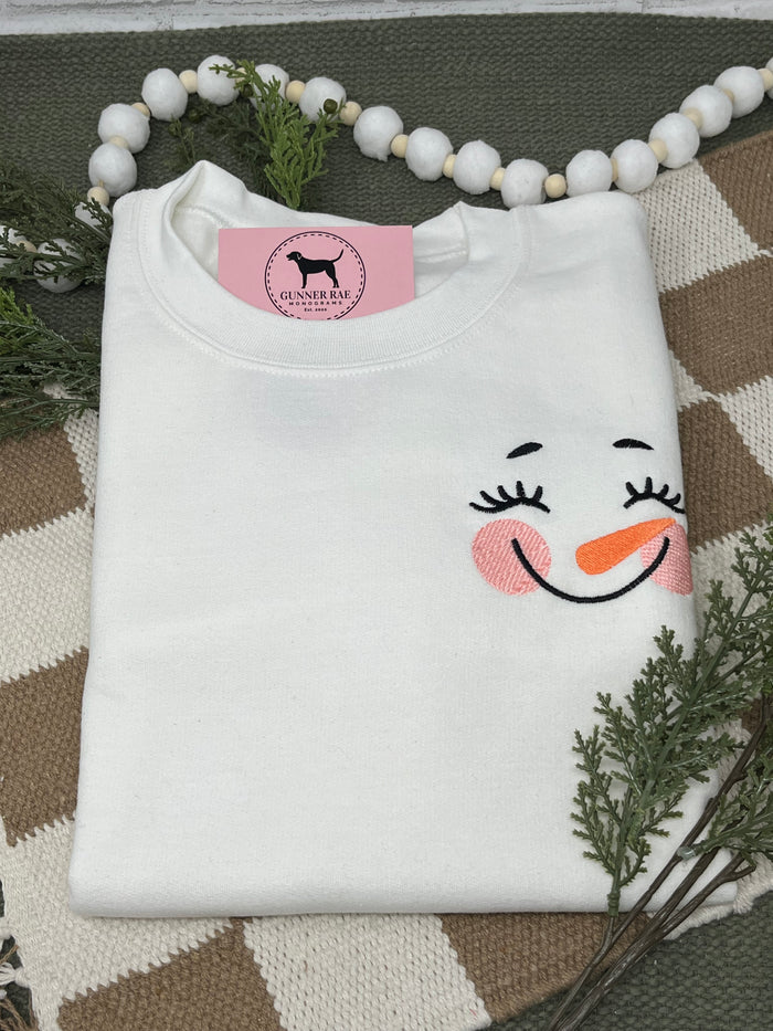 SNOWMAN Embroidered T-shirt or Sweatshirt