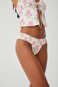 Sofia Floral Micro Bikini Bottom Tiger Lily