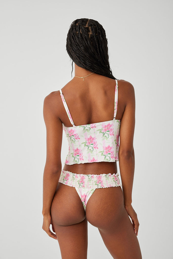 Sofia Floral Micro Bikini Bottom Tiger Lily