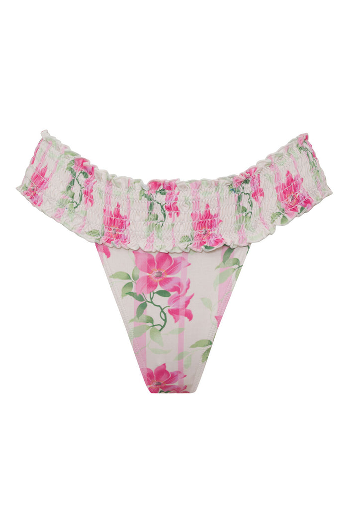 Sofia Floral Micro Bikini Bottom Tiger Lily